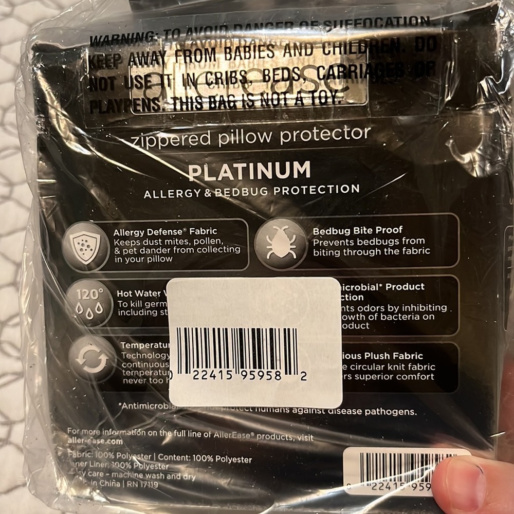 Set of two pillow protectors allerease platinum. Brand new - Picture 4 of 4